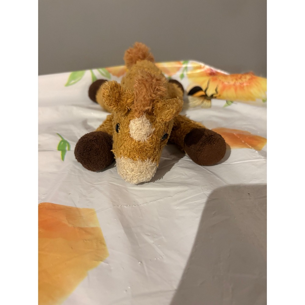 Aurora World Tan Horse Plush Stuffed Animal Brown Hooves Fluffy Mane Tail